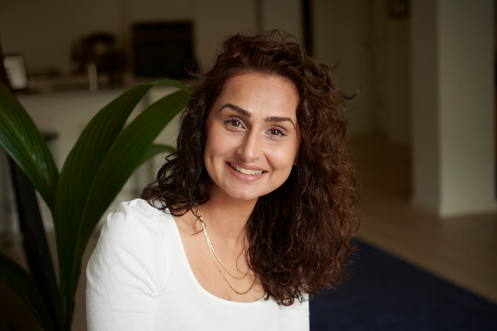 Attractive woman 40 years old sitting